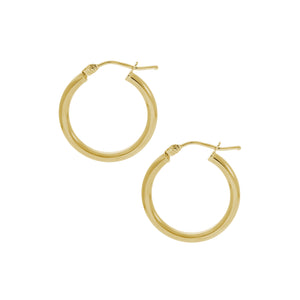 14K Basic Hoops