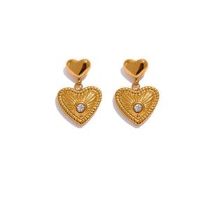 Heart Drop Earrings