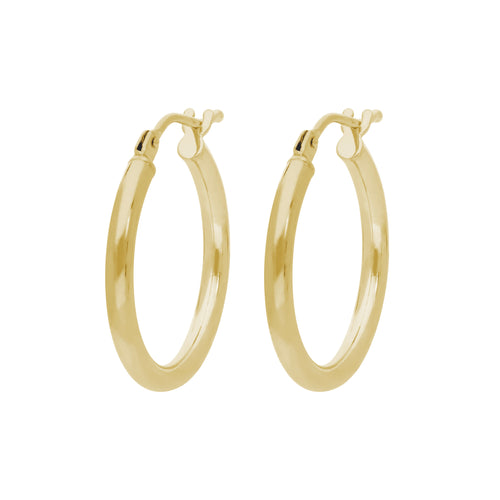 14K Basic Hoops