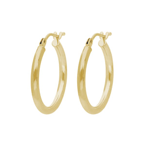 14K Basic Hoops