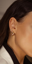 Load image into Gallery viewer, Pink Croco Hoops