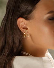 Load image into Gallery viewer, Long Pavé Paperclip Earrings