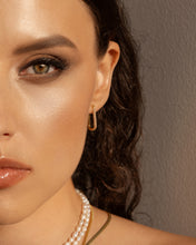 Load image into Gallery viewer, Long Pavé Paperclip Earrings