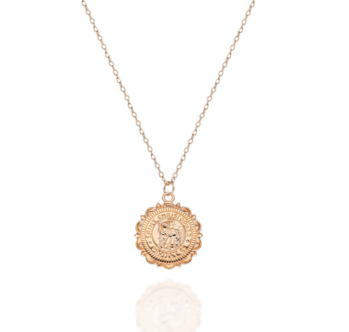 Flower Coin Necklace