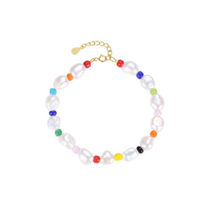 Multicolor Keshi Pearl Bracelet
