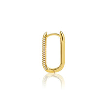 Load image into Gallery viewer, Long Pavé Paperclip Earrings
