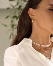 Load image into Gallery viewer, Long Pavé Paperclip Earrings