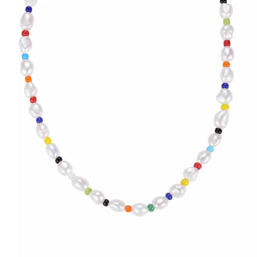 Multicolor Keshi Pearl Choker