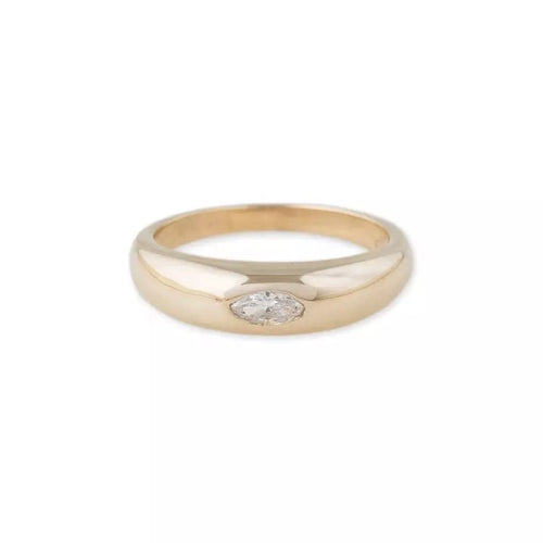 Chunky Baguette Ring, Rosegold