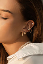 Load image into Gallery viewer, Long Pavé Paperclip Earrings