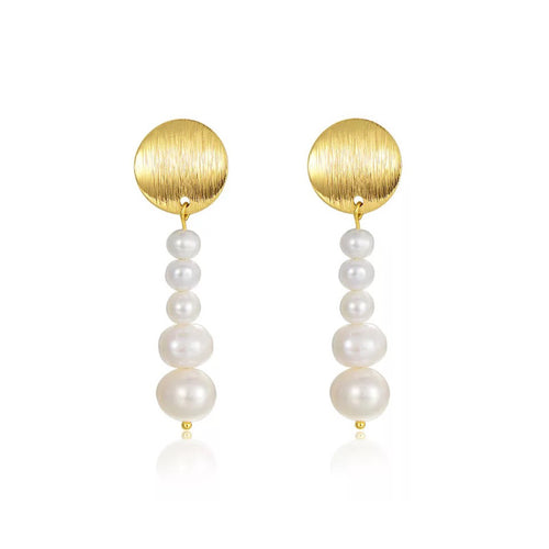 Long Keshi Pearl Earrings