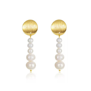 Long Keshi Pearl Earrings