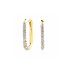 Load image into Gallery viewer, Long Pavé Paperclip Earrings