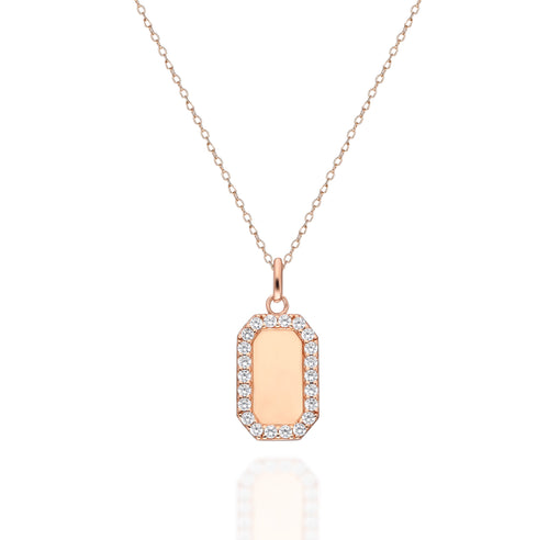 Sparkly Tag Necklace