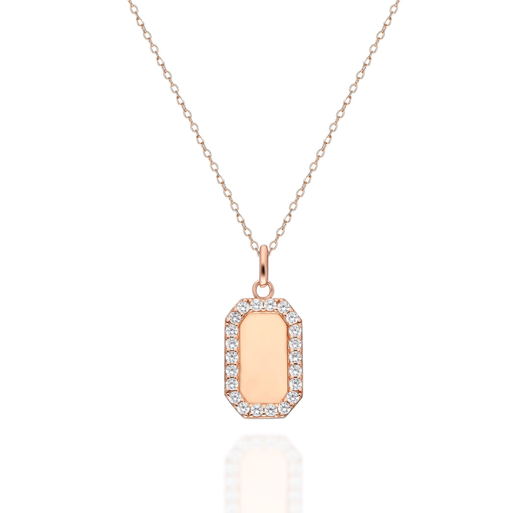 Sparkly Tag Necklace